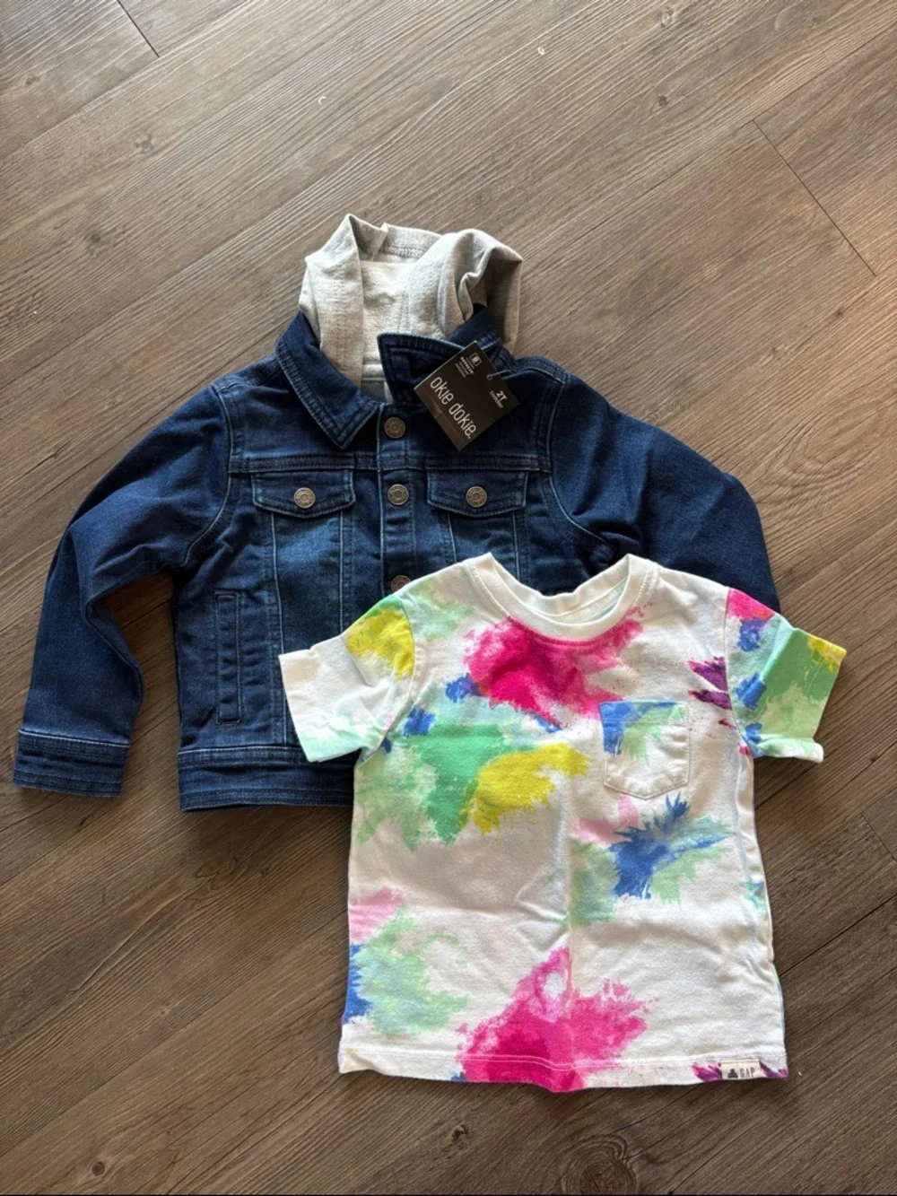 Toddler Boys 2T Bundle Tee and Jean Jacket NEW
